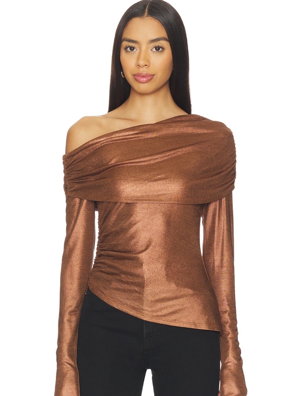 Lovers and Friends Coraline Bronze Metallic Top size XS